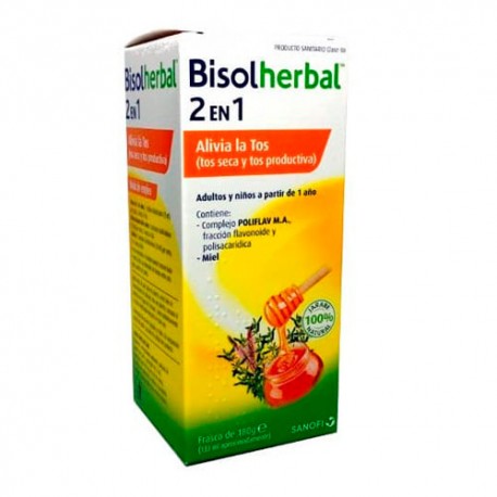 186446 - BISOLHERBAL 2 EN 1 JARABE 180 G 186446 - BISOLHERBAL 2 EN 1 JARABE 180 G