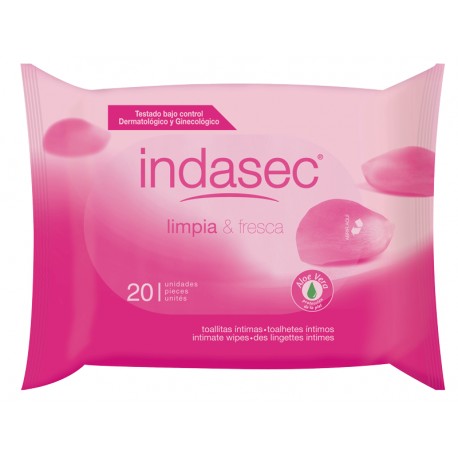 221040 - INDASEC TOALLITAS HIGIENE INTIMA 20 TOALLITAS 221040 - INDASEC TOALLITAS HIGIENE INTIMA 20 TOALLITAS