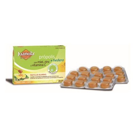 172307 - JUANOLA PROPOLIS HIEDRA PASTILLAS BLANDAS MIEL L 172307 - JUANOLA PROPOLIS HIEDRA PASTILLAS BLANDAS MIEL L